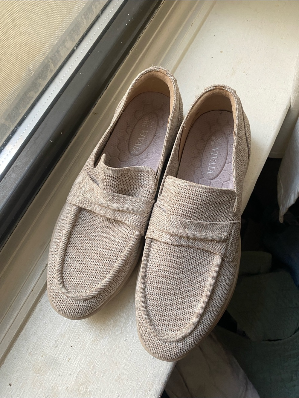 Vivaia Walker Pro Hybrid Penny Loafers (Ivana) in Oatmilk 37.5 - Picture 2 of 8